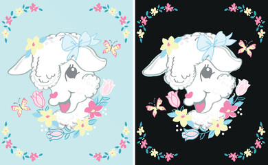 Animal print design for baby girls.