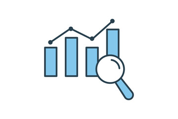 Inspection Icon. Icon related to survey. flat line icon style. Simple vector design editable