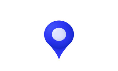 unique 3d vector style blue mark map location icon trendy symbols isolated on background.3d design cartoon style. 