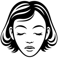 A woman's face icon