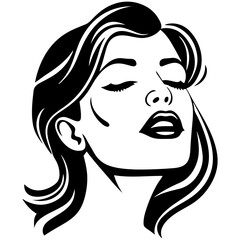 A woman's face icon