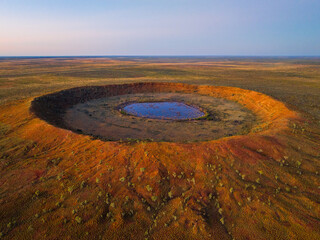 Aerial view of Wolfe Creek Meteorite Crater in the remote Kimberley region of Western Australia © Reto Ammann