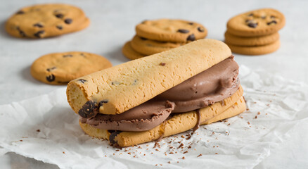 delicious cookie filled with homemade chocolate