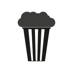 Popcorn icon. Bucket with popcorn icon. Vector illustration. Eps 10.