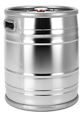 aluminium beer keg isolated.