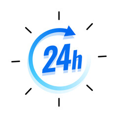 24 hours a day service icon everyday open service