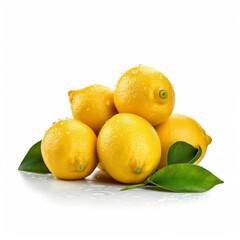 Lemons on White Background