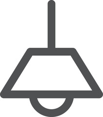 線画のシンプル電化製品の単品アイコン　蛍光灯