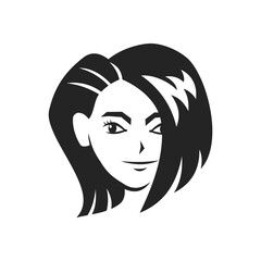 beauty girl salon template Isolated. Brand Identity. Icon Abstract Vector graphic