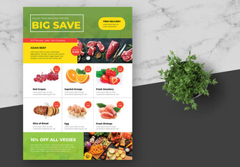 Green Food Grocery Flyer