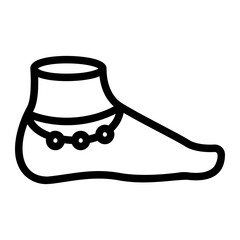 anklet line icon