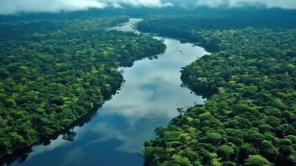 Amazon Rainforest in Brazil, generative AI
