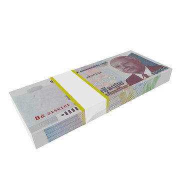 Cambodian money 10000 riel currency 3d rendering