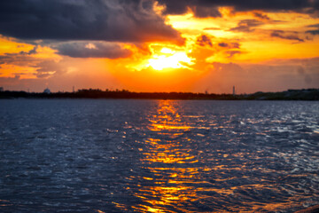 sunset over the sea, Padma river, Kushtia, Cloudy Sky, Beautiful Sky, Dusk, Ganga river, Goria River, Kushtia