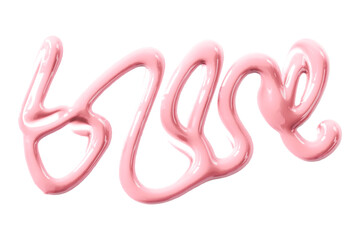pink watercolor drop zigzag isolated on transparent background