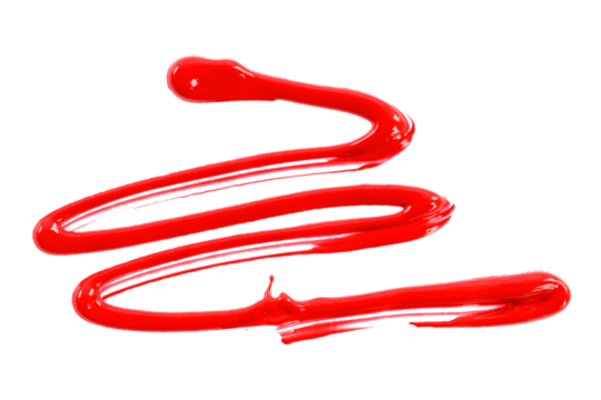 red watercolor drops zigzag isolated on transparent background