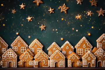 Christmas Gingerbread Cookies Abstract Background