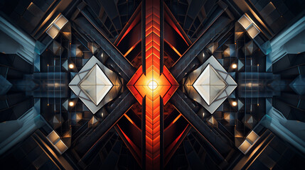 Fototapeta premium Futuristic Geometric Fusion