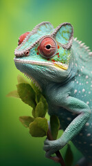 Fototapeta premium Close Up Portrait of a Chameleon