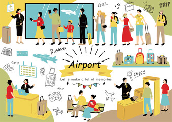 空港のイラスト素材集