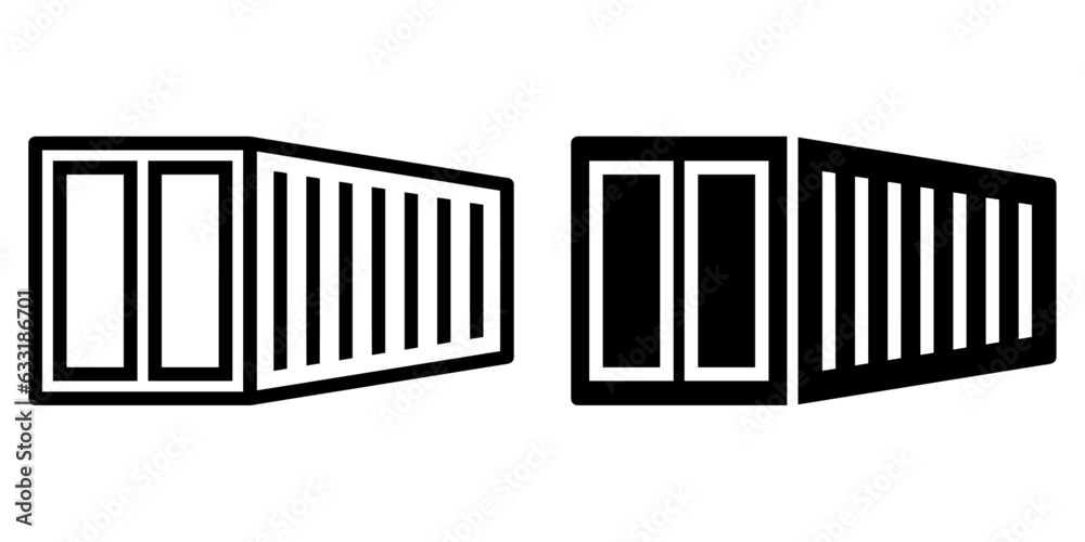 Wall mural ofvs432 outlinefilledvectorsign ofvs - cargo container vector icon . logistic concept . isolated tra