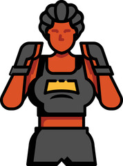 woman MMA boxer icon