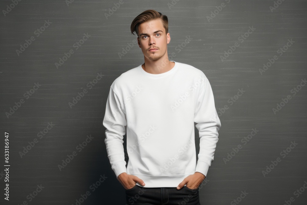 Wall mural Blank mockup sweater . Generative AI