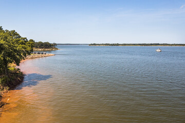 Colorful coast of the Lake Texoma on the Oklahoma-Texas border