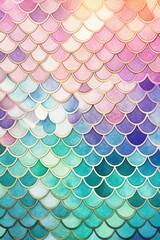 Whimsical mermaid scales pattern