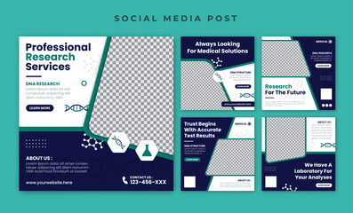 Medical laboratory social media post template