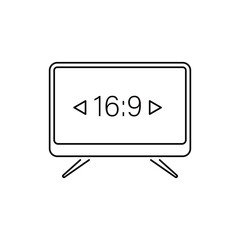 Wide screen icon design. isolated on white background. vector illustration