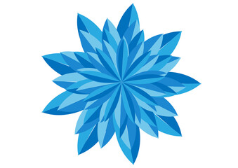 abstract blue flower