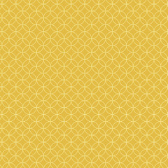 和風背景素材　金色の七宝模様　正方形