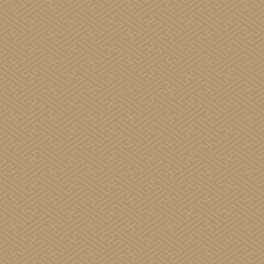 Fototapeta premium 和風背景素材 渋めな金色の紗綾形模様 正方形