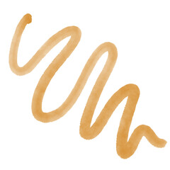 Orange Wriggle Watercolor Doodle