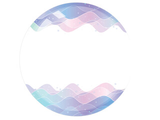 球体にグラデーションの波