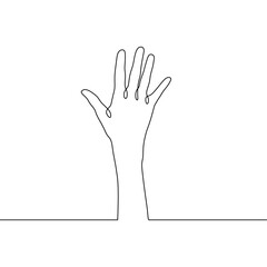 Obraz premium Continous Single Lineart Hand With Pose