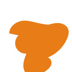 Mustard Orange Abstract Shapes