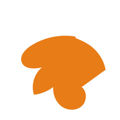 Mustard Orange Abstract Shapes