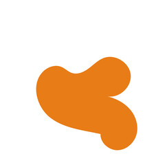 Mustard Orange Abstract Shapes