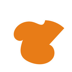 Mustard Orange Abstract Shapes