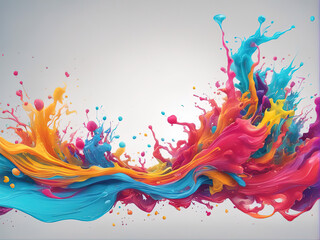 Colorful Luquid and splash background with Generative AI.