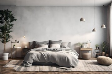 interior of a bedroom with a bed