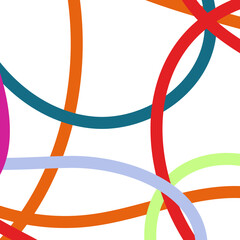 Retro Doodle Graphic Lines Background 