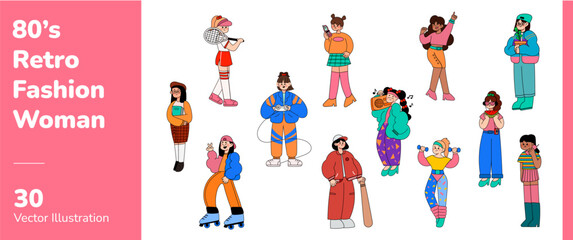 80s Retro Fashion Woman