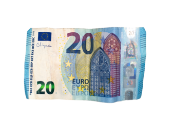 20 Euros on a transparent background png