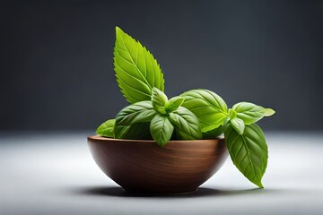 fresh basil in a pot generated by AI tool