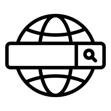 Search Engine internet outline icon