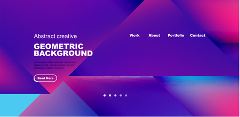 Dynamic triangle design with fluid gradient colors abstract background