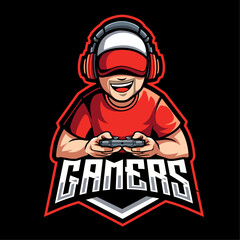Gamer e sport mascot logo design for gaming or streamer © Ilhustrator